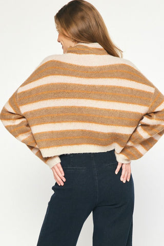 Caramel Striped Sweater - Livie James Boutiquesweater