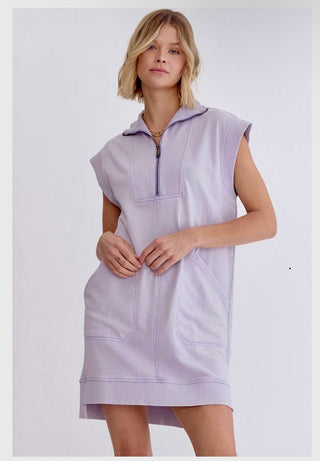 Casual Quarter Zip Dress - Livie James Boutiquedress