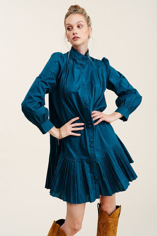Classy Teal Mini Dress - Livie James Boutique