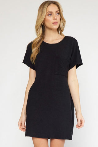 Easy Black T-Shirt Dress - Livie James Boutiquedress