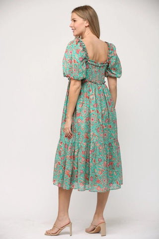 Garden Party Sweetheart Midi Dress - Livie James Boutiquedress