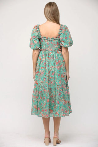 Garden Party Sweetheart Midi Dress - Livie James Boutiquedress