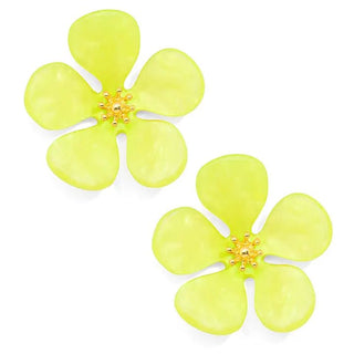 Glistening Resin Flower Stud Earrings - Livie James Boutiqueearrings