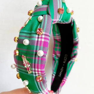 Hot Pink and Green Nutcracker Headband - Livie James Boutiqueheadband