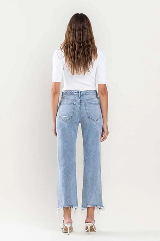 Julia High Rise Cropped Distressed Hem Jeans - Livie James BoutiqueJeans
