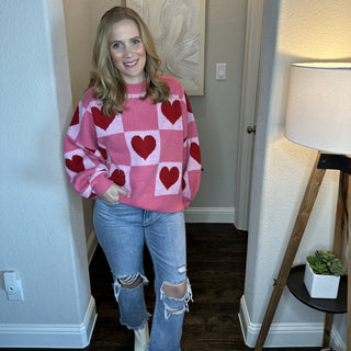 Layers of Love Heart Sweater - Livie James Boutiquesweater