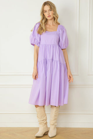 Layla Lavender Midi Dress - Livie James Boutique