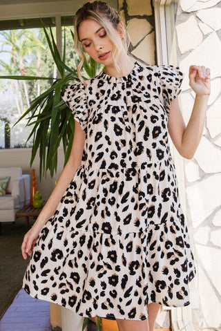 Leopard Tiered Dress - Livie James Boutique