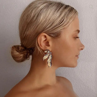 Lotus Drop Earrings - Livie James Boutiqueearrings