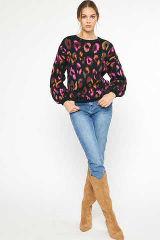 Party Leopard Print Sweater - Livie James Boutiquesweater