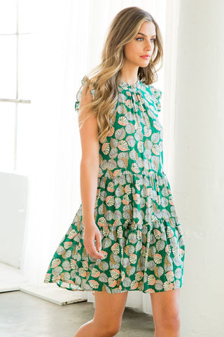 Printed Tiered Dress - Livie James Boutique