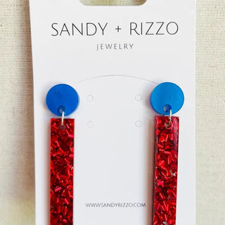 Red and Blue Izzy Earrings - Livie James Boutiqueearrings