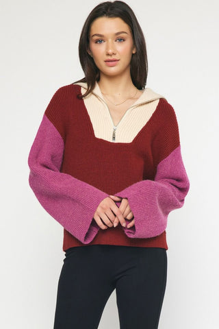 Ruby Colorblock Sweater - Livie James Boutiquesweater