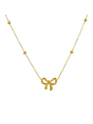 Small Gold Bow Necklace - Livie James Boutiquenecklace
