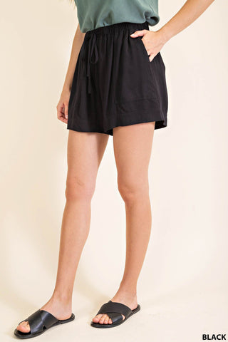 Textured Drawstring Shorts - Livie James Boutique