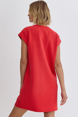 Textured Pocket Dress - Livie James Boutiquedress