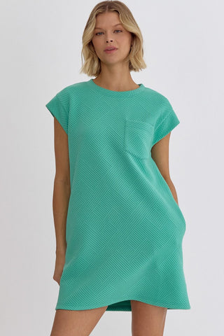 Textured Pocket Dress - Livie James Boutiquedress