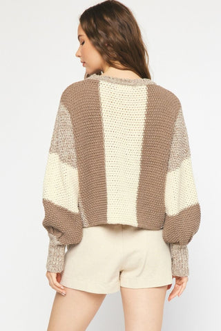 Vertical Colorblock Sweater - Livie James Boutiquesweater
