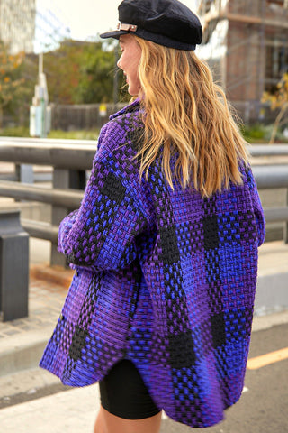 Violet Textured Jacket - Livie James Boutique