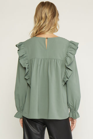 Wish You Were Here Ruffle Top - Livie James Boutique